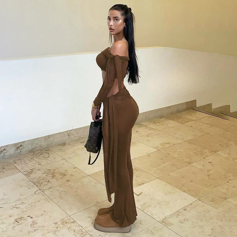 Eleganter Zweiteiler – Tailliertes Wickel-Top mit Revers & Langarm - Lirome