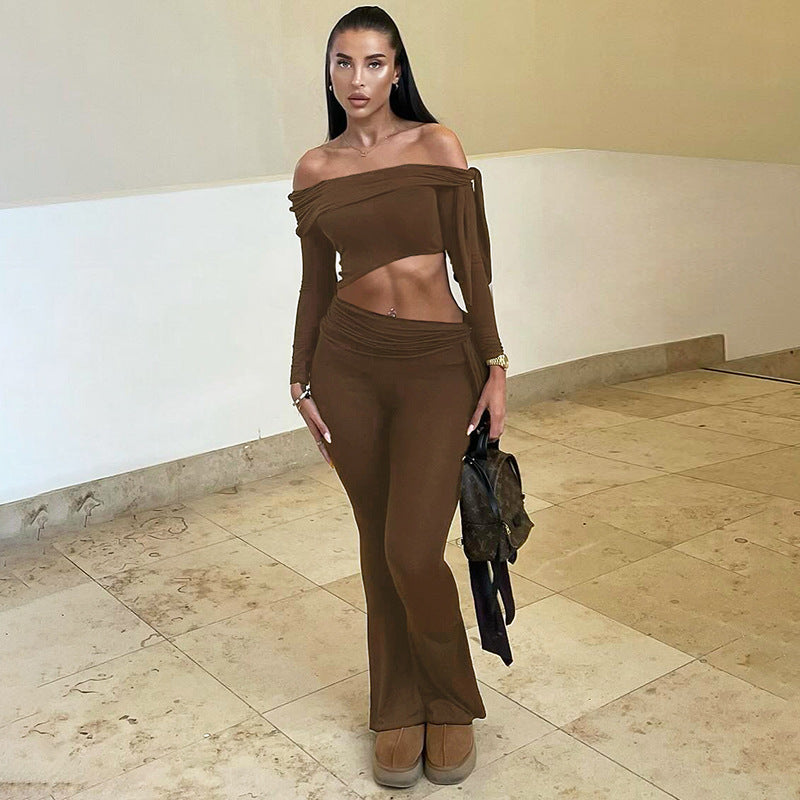 Eleganter Zweiteiler – Tailliertes Wickel-Top mit Revers & Langarm - Lirome