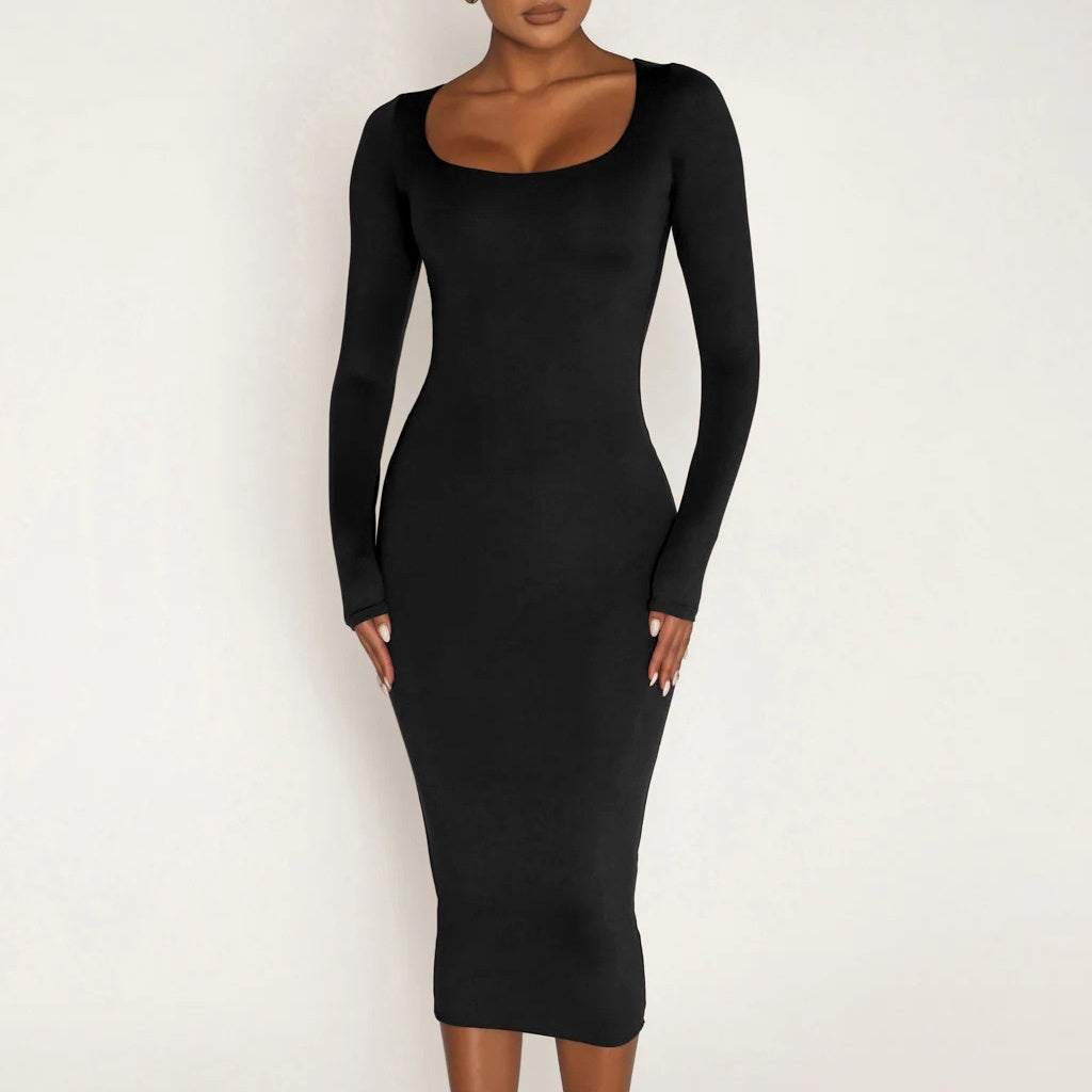 Sexy figurbetontes Fleecekleid - Lirome