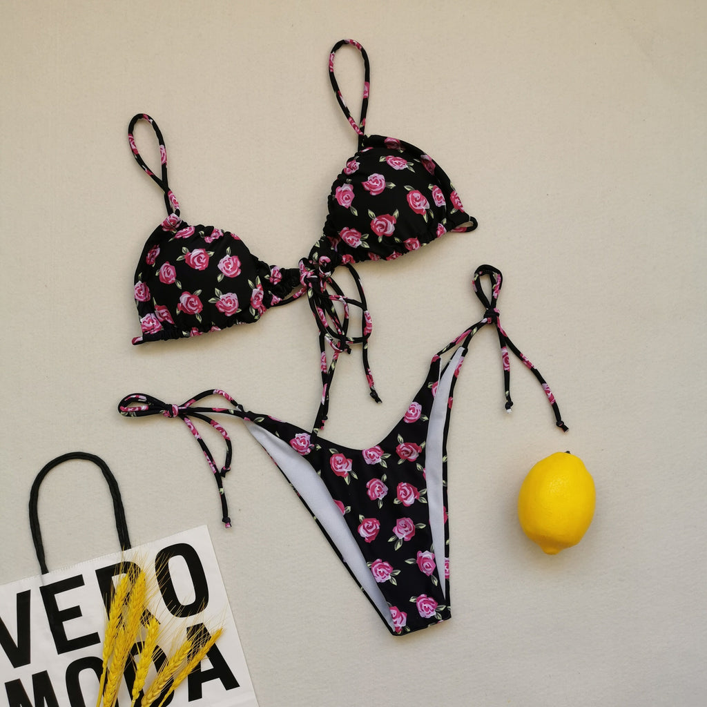 Bikini für Damen – Rückenfrei – Stylischer Print - Lirome