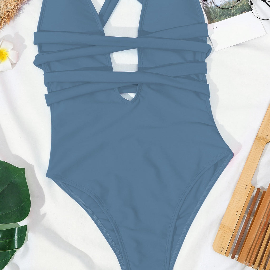 Modischer Damen-Badeanzug – Einfarbig & Figurbetont - Lirome