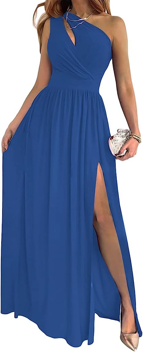 Elegantes sexy Cocktail-Maxikleid mit geteiltem Ausschnitt - Lirome