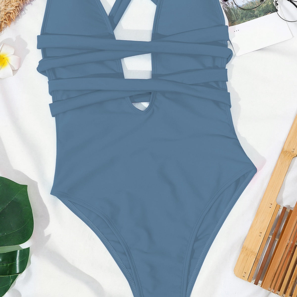 Modischer Damen-Badeanzug – Einfarbig & Figurbetont - Lirome